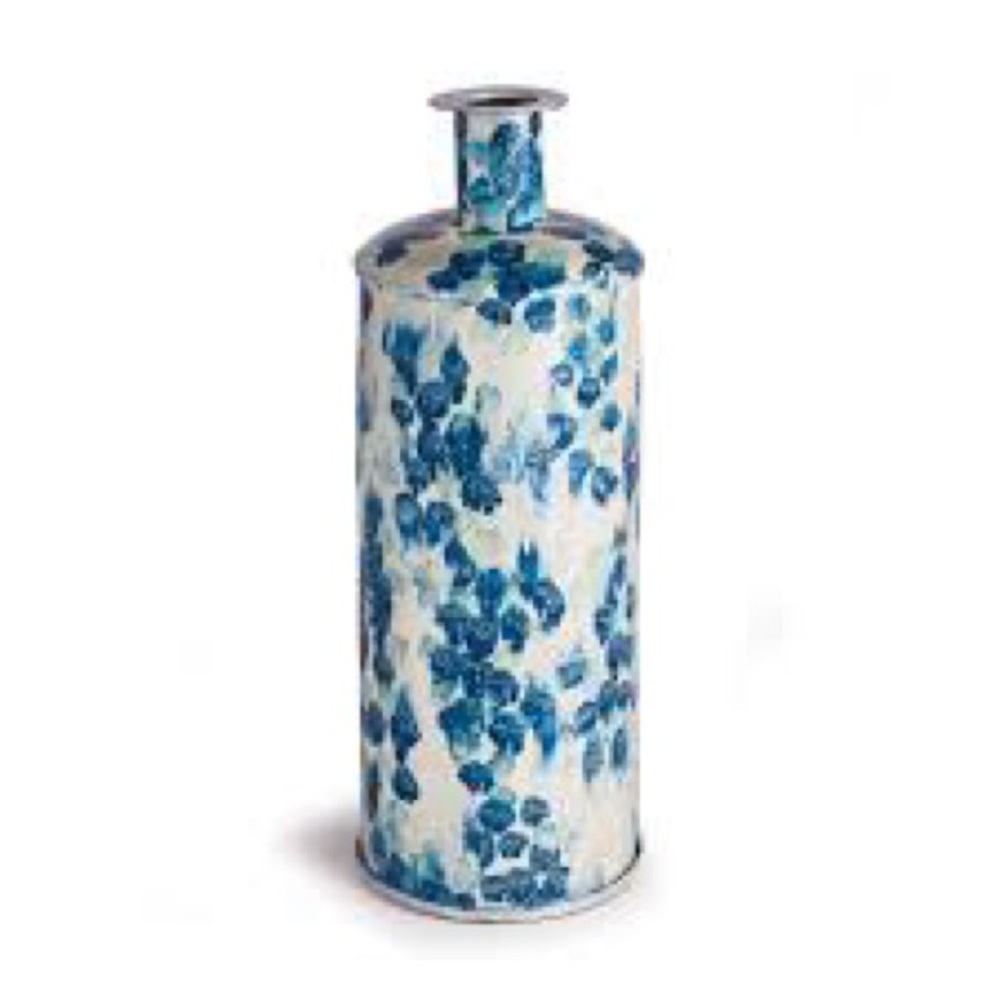Blue Floral Ceramic Vase - Home Accents